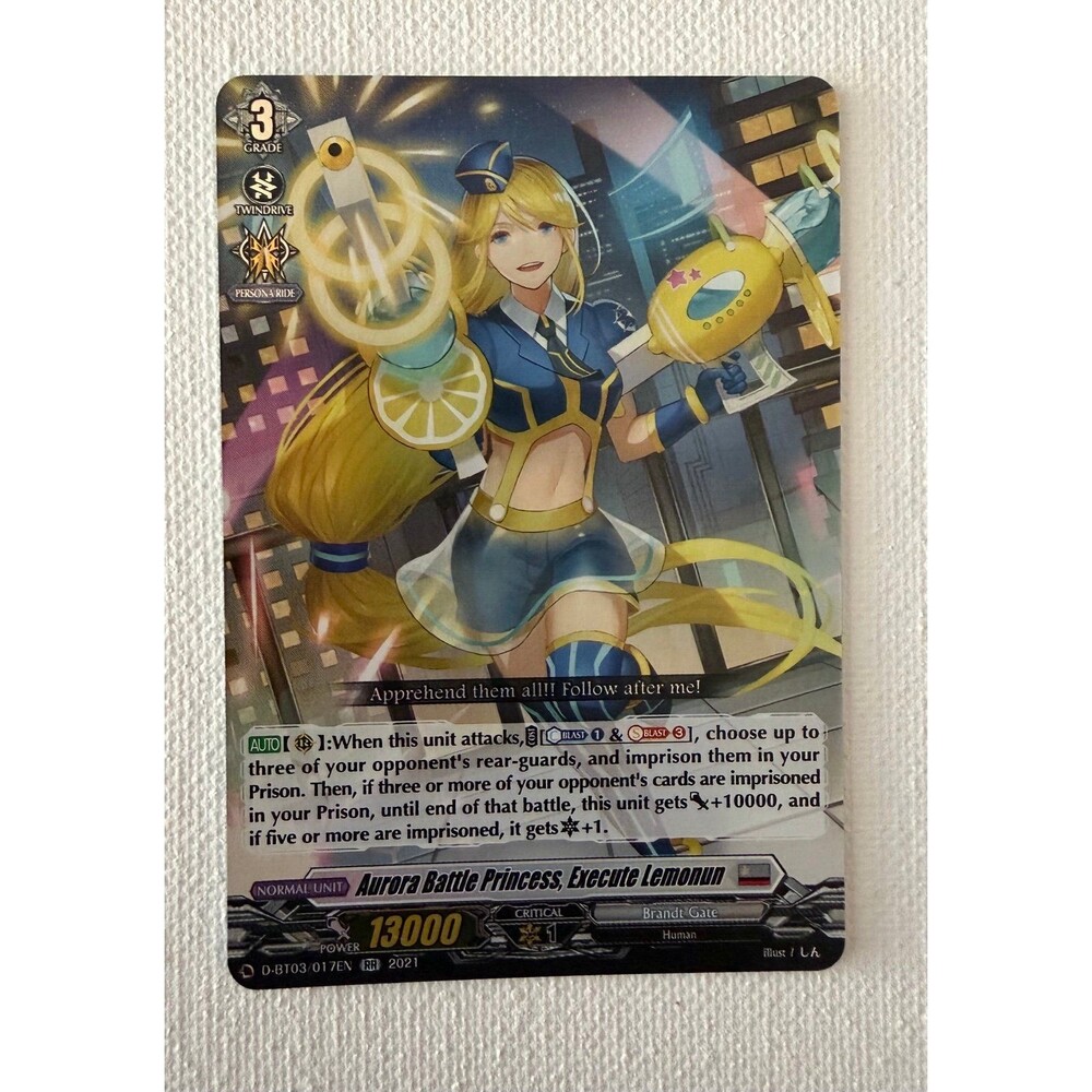 Aurora Battle Princess Execute Lemonun D-BT03/017EN Card